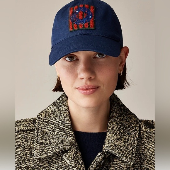 J. Crew Accessories - NEW J. Crew X Christopher John Rogers Women's Navy Blue Sequin Baseball Hat OS